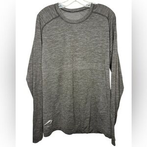 Lululemon Men’s Metal Vent Tech Long Sleeve Shirt X Newton Boulder CO Gray XL